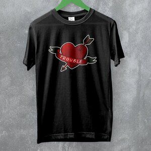 Y2K Trouble Heart Girly Romantic Cute Trend Aesthetic Graphic T-Shirt 215